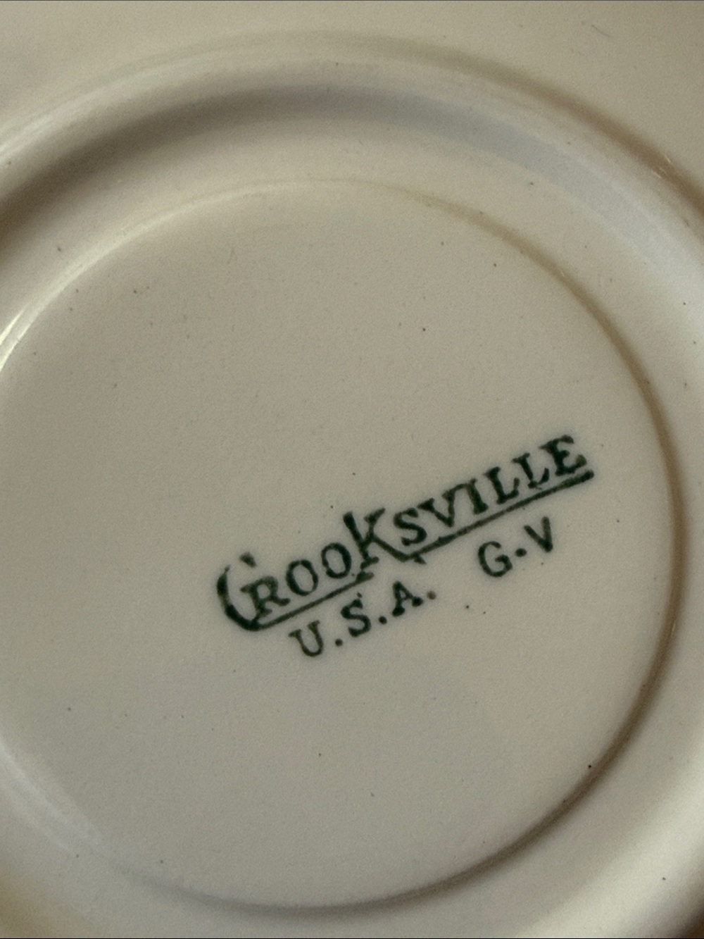Mid century Crooksville Trotter pattern tea cup & saucer set for display - Picture 6 of 10